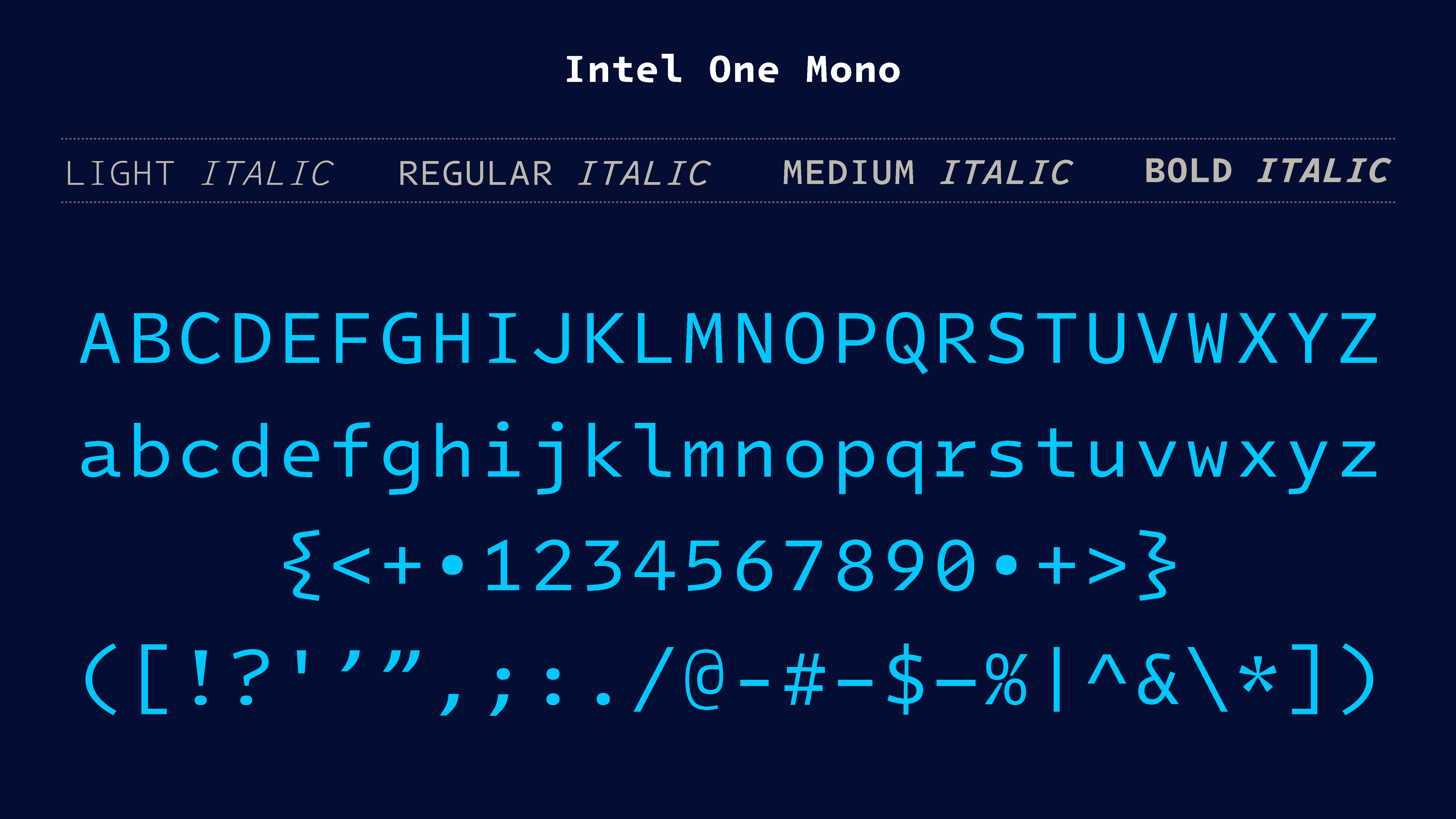 intel/intel-one-mono: Intel One Mono font repository