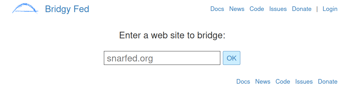 Enter a web site to bridge: